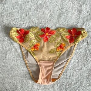 Vintage La Perla Malizia Floral Embroidered Sheer Panty